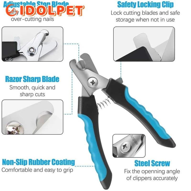Cortauñas profesional para perros y gatos con protector de seguridad
