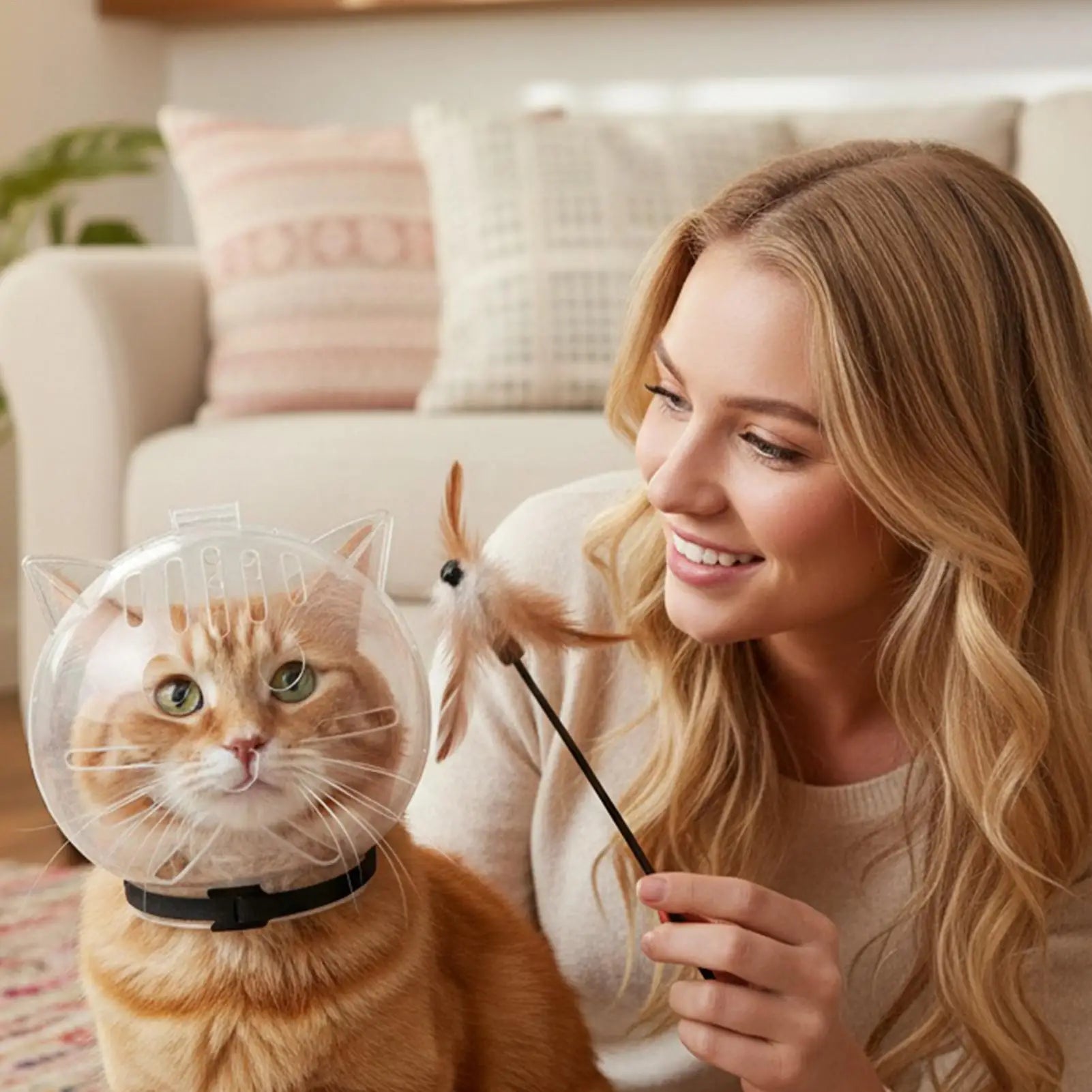 Cúpula de Baño para Gatos — Grooming Sin Estrés Ni Arañazos