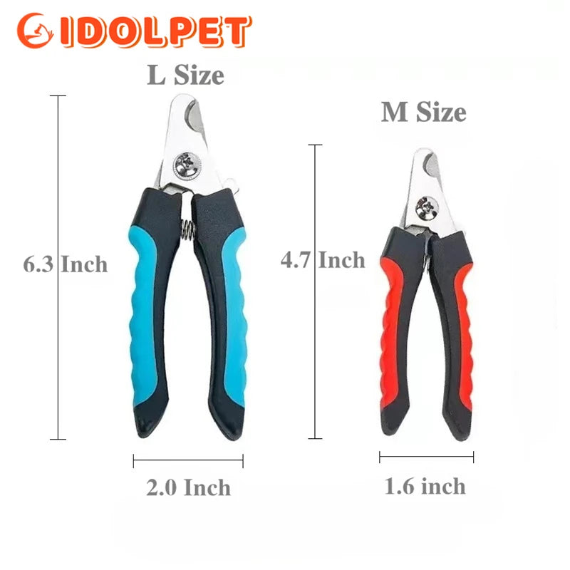 Cortauñas profesional para perros y gatos con protector de seguridad